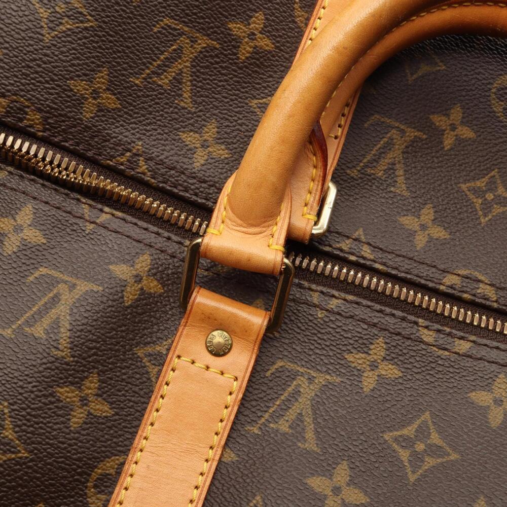 LOUIS VUITTON Brown Monogram Leather Keepall 50 Boston Bag - Picture 10 of 11